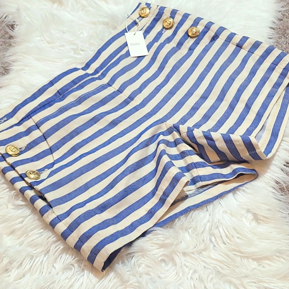 Stripe Nautical Shorts Size 14